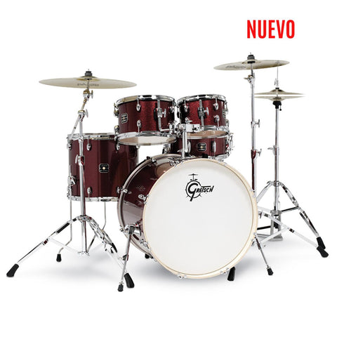 Bateria Acustica Gretsch 5pc Energy 22" Kit W/Hw Pack - Ruby Sparkle